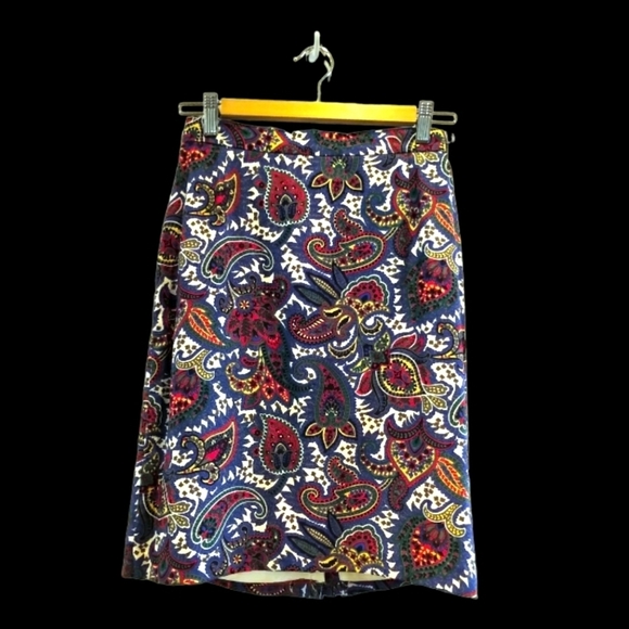 70's True Vintage Paisley Pencil Skirt Koret Piccolo Canadian Union Made (ILGWU) - Picture 3 of 16